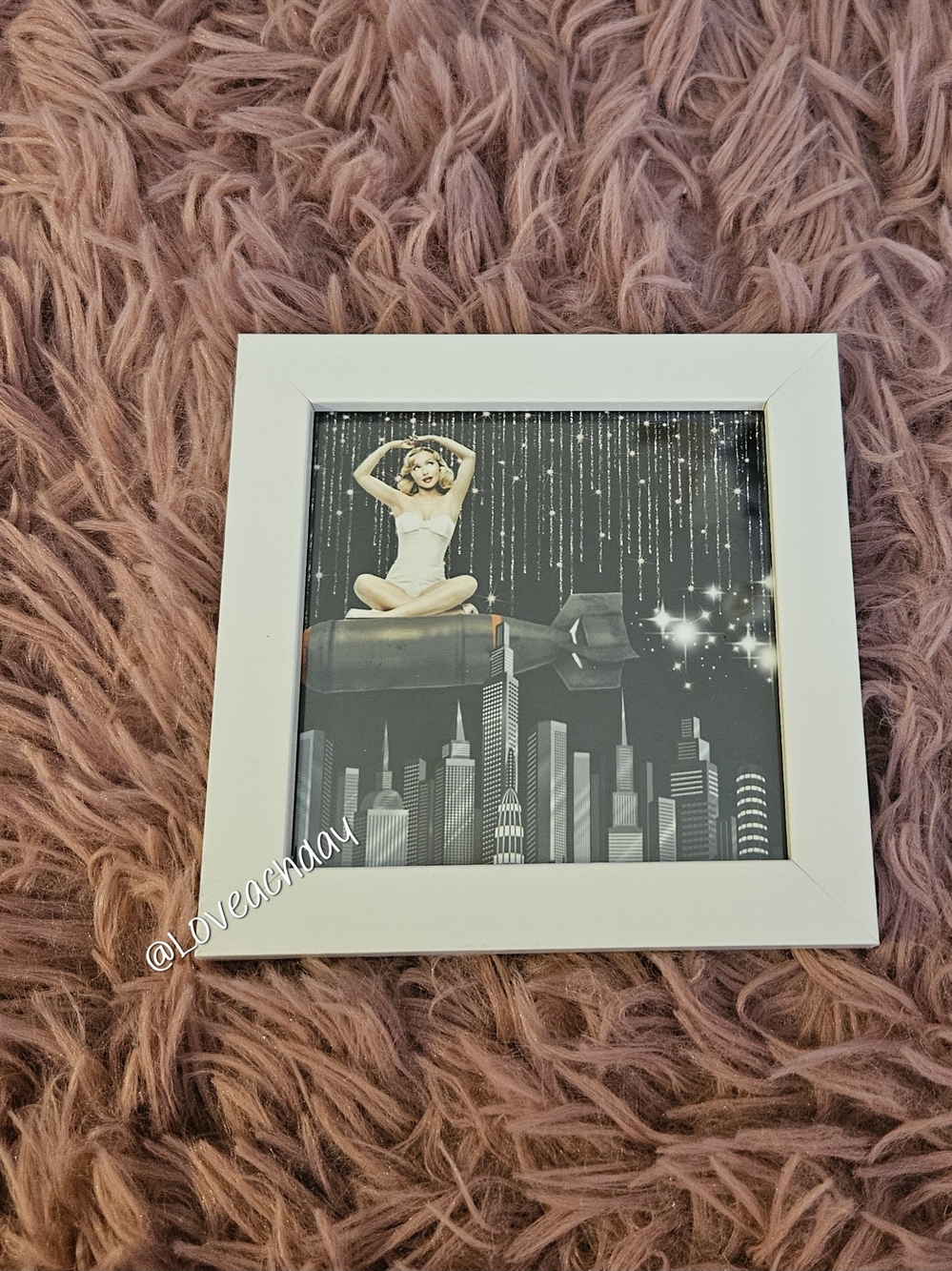 ✨️White Framed Digital Bomb Pinup Art Print